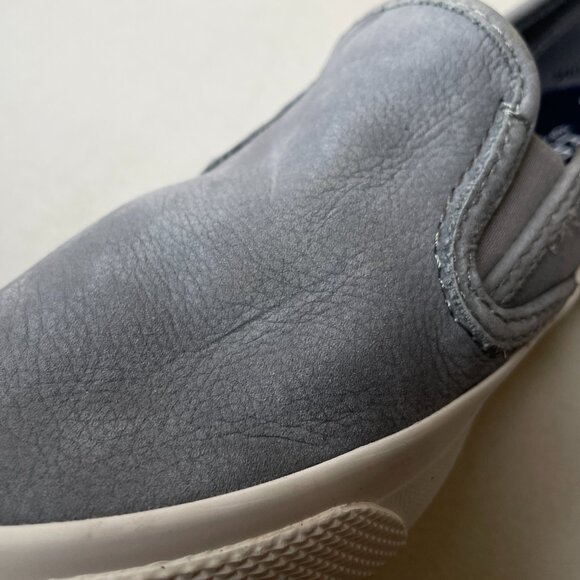 Sperry Gray Suede Slip-On Twin Gore Sneakers SIze 5 - Picture 13 of 16